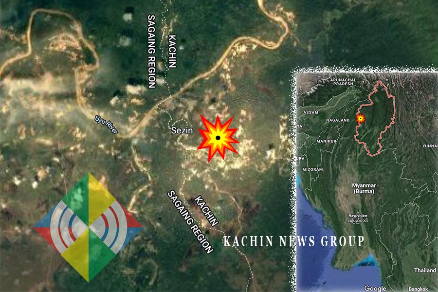 Burma Army Shells Sezin Area